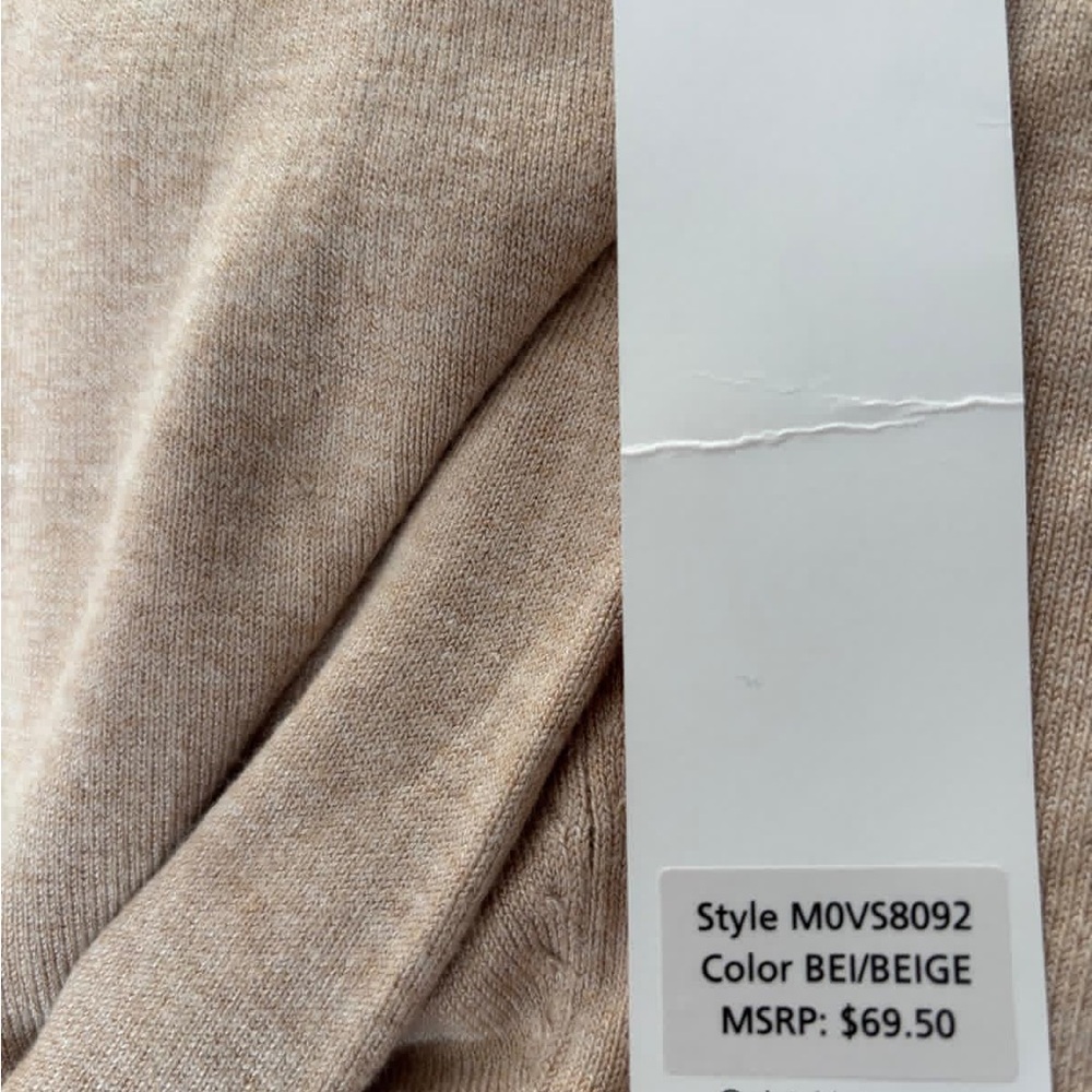 Calvin Klein Beige Turtleneck Sweater NWT Size M | Soft Lightweight Knit - Picture 6 of 6